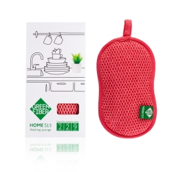 Green Fiber HOME S15, Губка для мытья посуды, коралловая